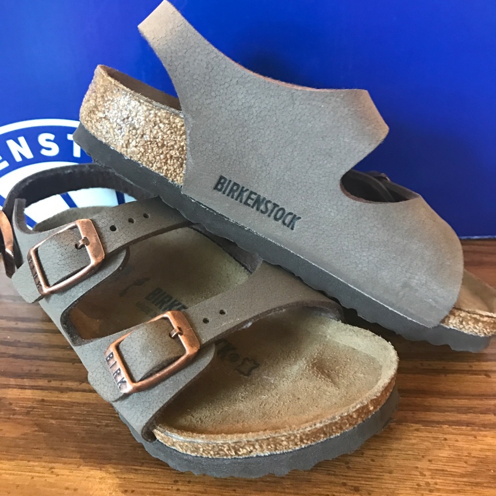 Children's Birkenstock sandals.